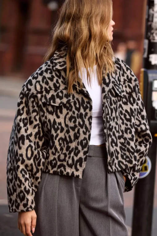 Animal Print|Going Out Jackets^Nasty Gal Animal Wool Blend Trucker |