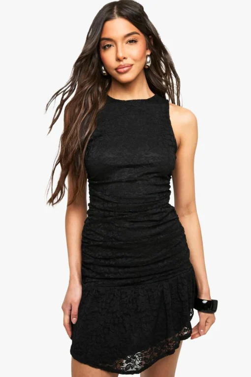 Dresses^Nasty Gal Asymmetric Hem Lace Mini Dress |