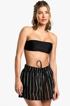 Stripes|Shorts^Nasty Gal Beachwear Essentials Striped Shorts |