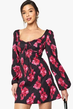 Dresses^Nasty Gal Blur Floral Milkmaid Mini Dress |