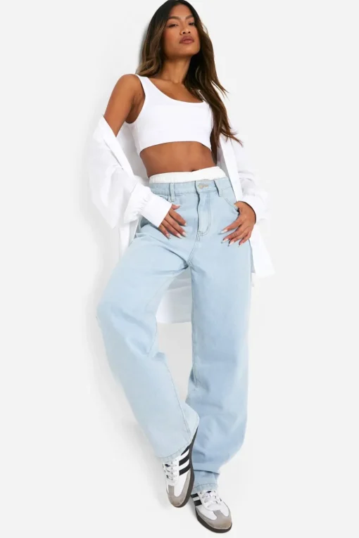 Jeans|Denim^Nasty Gal Boohoo Basics High Waisted Boyfriend Jeans |