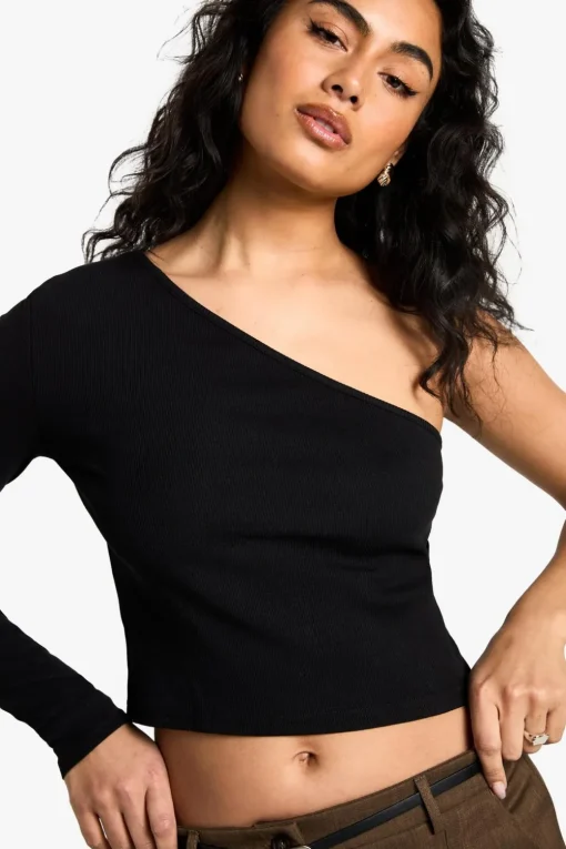 Tops^Nasty Gal Boohoo Basics One Shoulder Top |