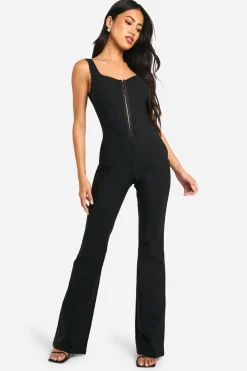 Stripes|Jumpsuits^Nasty Gal Corset Pinstripe Jumpsuit |