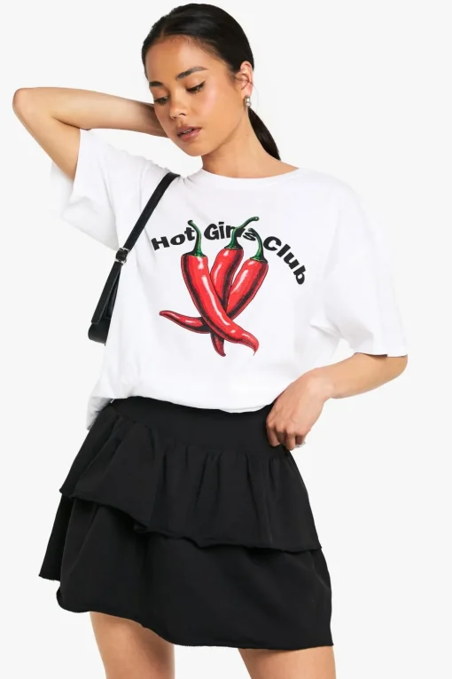 Skirts|Skirts^Nasty Gal Cotton Ruffle Skirt |