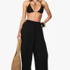 Pants^Nasty Gal Crinkle Beaded Wide Leg Beach Trousers |