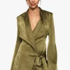 Blazers|Blazers^Nasty Gal Crinkle Wrap Blazer Dress |