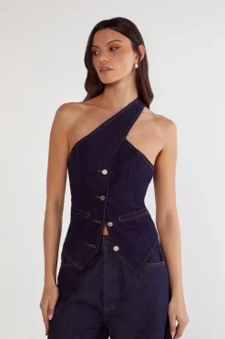 Festival Outfits|Festival Outfits^Nasty Gal Denim Asymmetric Top |