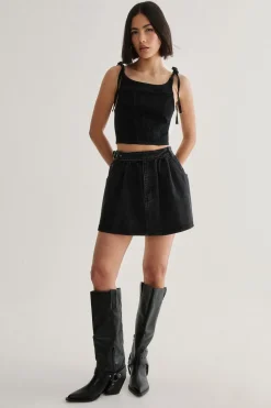 Denim|Denim^Nasty Gal Denim Buckle Detail Skirt |