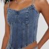 Denim Tops|Denim^Nasty Gal Denim Corset Top |