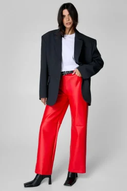 Pants^Nasty Gal Essentials Faux Leather Trouser |