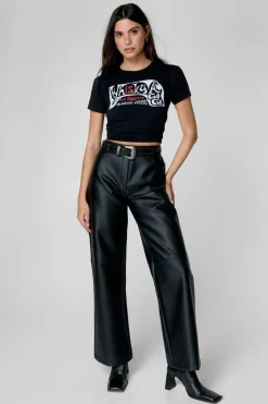 Pants^Nasty Gal Essentials Faux Leather Trouser |