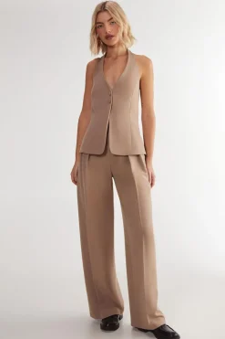 Two Piece Sets|Two Piece Sets^Nasty Gal Essentials Pleat Front Tailored Straight Leg Trousers |