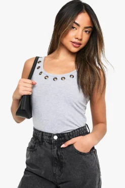 Tank Tops|Tank Tops^Nasty Gal Eyelet Detail Scoop Neck Vest Top |