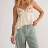 Cami Tops|Tops^Nasty Gal Floral Beaded Ruffle Layered Hanky Hem Cami Top |