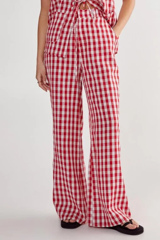 Two Piece Sets|Two Piece Sets^Nasty Gal Gingham Wide Leg Pants |
