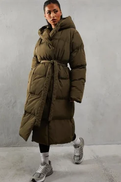 Coats^Nasty Gal Hooded Longline Padded Coat |