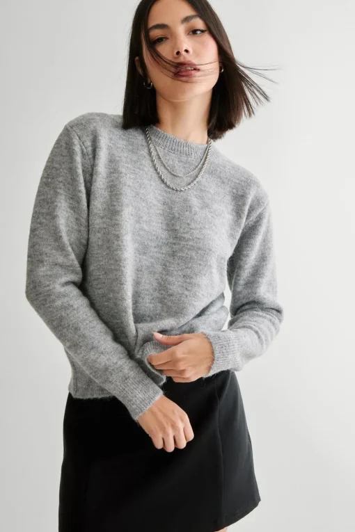 Sweaters|Knitwear^Nasty Gal Knit Crewneck Jumper |
