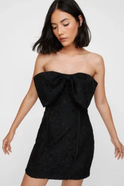 Concert Outfits|Party Outfits^Nasty Gal Lace Bow Bandeau Dress |