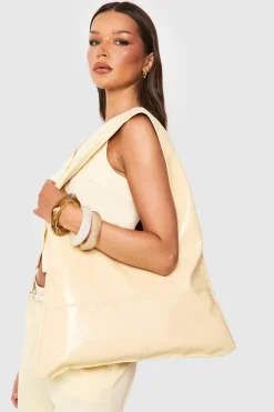 Bags|Leather^Nasty Gal Leather Look Slouchy Tote Bag |