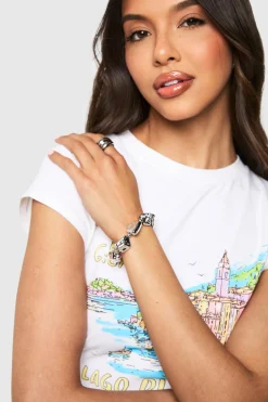 Jewelry^Nasty Gal Molten Silver Bracelet |