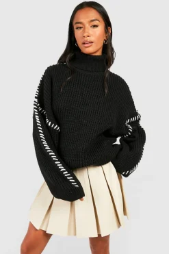 Knitwear^Nasty Gal Petite Contrast Stitch Detail Jumper |