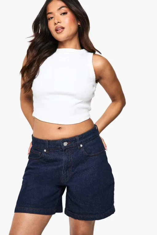 Denim|Denim^Nasty Gal Petite Denim Boyfriend Short |