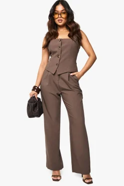Pants^Nasty Gal Petite Essential Straight Leg Trouser |