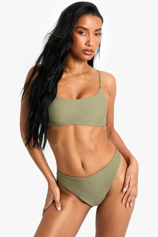 Bikinis|Swimwear^Nasty Gal Petite Swimwear Essentials Crop Bikini Top |