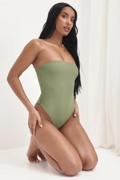 Swimsuits|Swimwear^Nasty Gal Petite Swimwear Essentials Bandeau Swimsuit |