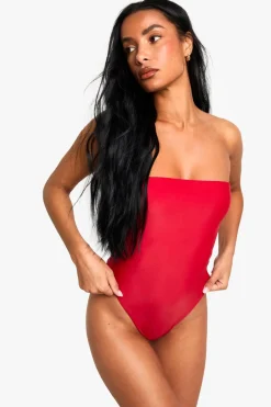 Swimsuits|Swimwear^Nasty Gal Petite Swimwear Essentials Bandeau Swimsuit |