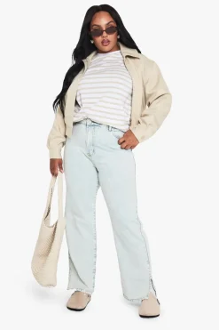Jeans|Denim^Nasty Gal Plus Basics Split Hem Straight Leg Jeans |