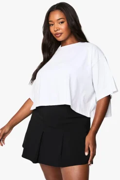 Skirts|Skirts^Nasty Gal Plus Bengaline Pleated Mini Skirt |
