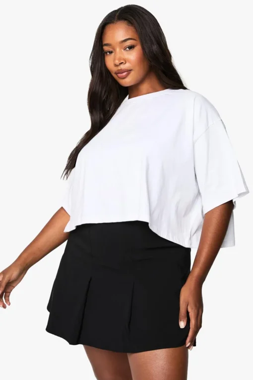 Skirts|Skirts^Nasty Gal Plus Bengaline Pleated Mini Skirt |