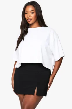 Skirts|Skirts^Nasty Gal Plus Bengaline Split Aline Skirt |