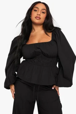 Tops^Nasty Gal Plus Cotton Off The Shoulder Top |