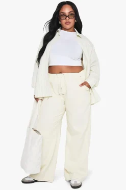 Jeans|Denim^Nasty Gal Plus Drawstring Wide Leg Jeans |