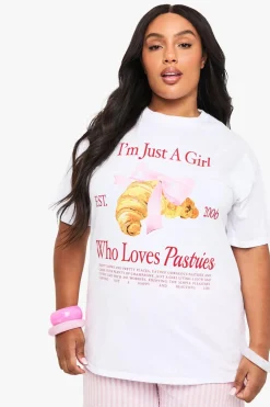 Tops^Nasty Gal PLUS IM JUST A GIRL OVERSIZED T-SHIRT |