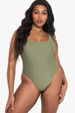 Swimsuits|Swimwear^Nasty Gal Plus Swimwear Essentials Square Neck Swimsuit |