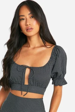 Tops^Nasty Gal Polka Dot Crop Top |