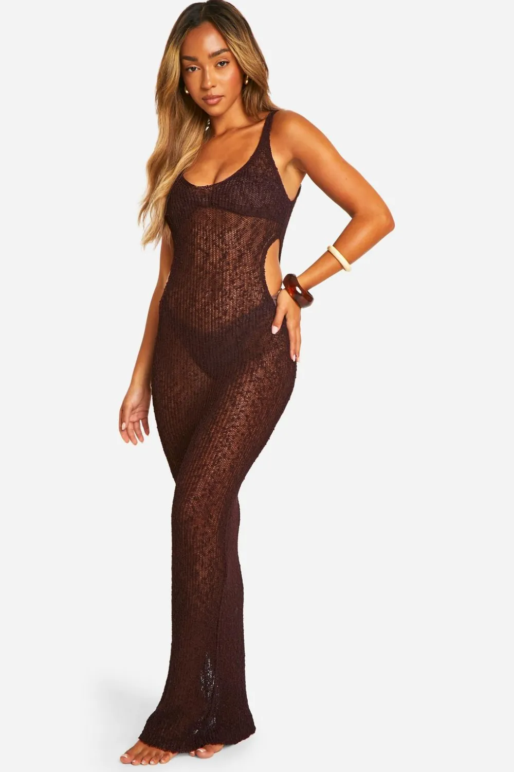 Crochet|Vacation Shop^Nasty Gal Popcorn Crochet Cut Out Beach Maxi Dress |