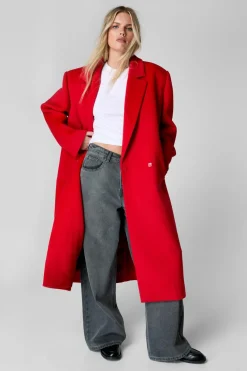 Coats^Nasty Gal Premium Wool Blend Double Breasted Coat |