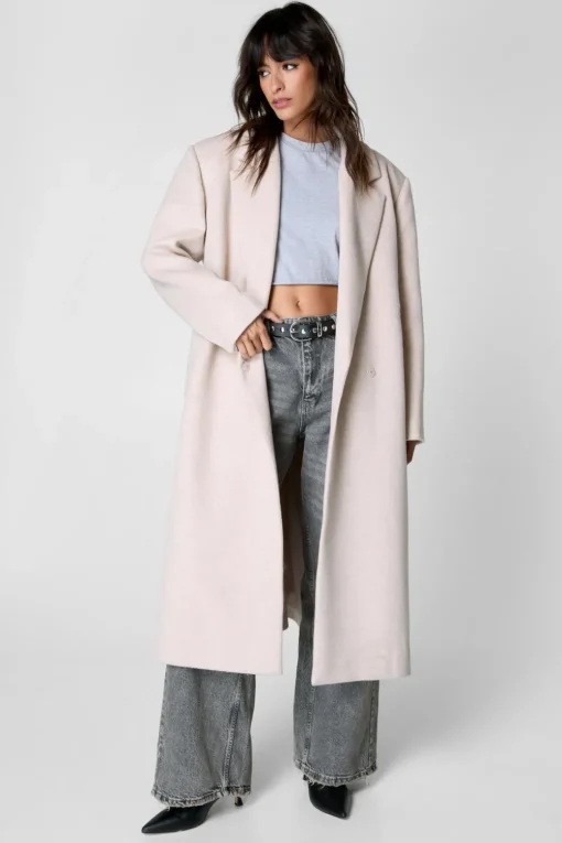 Coats^Nasty Gal Premium Wool Blend Maxi Coat |