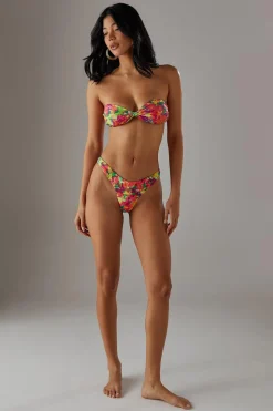 Swimwear^Nasty Gal Printed Twist Knot Bikini Top |