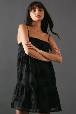 Dresses^Nasty Gal Rose Organza Strappy Cami Mini Smock Dress |