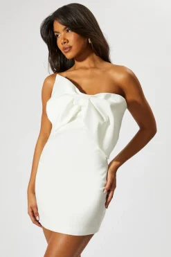 Dresses^Nasty Gal Satin Extreme Bow Mini Dress |