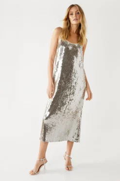 Sequin Outfits|Dresses^Nasty Gal Sequin Cami Midi Dress |