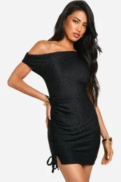 Dresses^Nasty Gal Slash Neck Textured Rib Mini Dress |