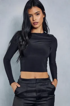 Tops^Nasty Gal Slinky Double Layer Long Sleeve Top |