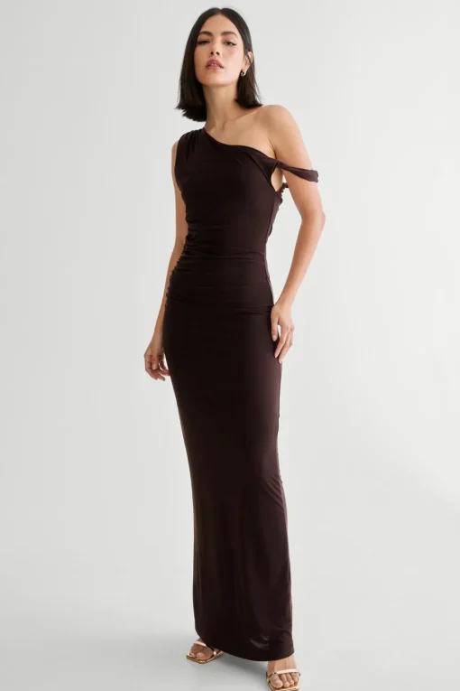 Maxi Dresses|Dresses^Nasty Gal Slinky Off Shoulder Maxi Dress |