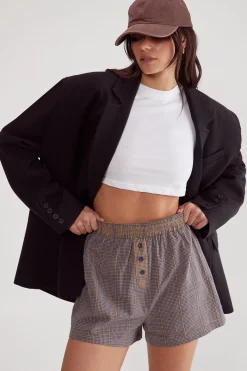 Festival Outfits|Festival Outfits^Nasty Gal Splice Check Boxer Short |